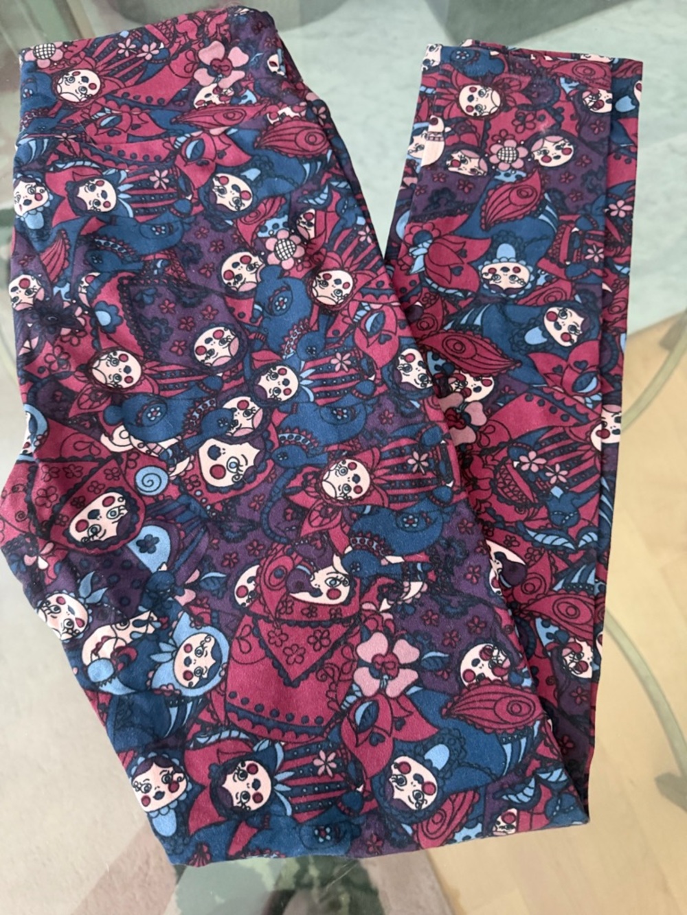 LuLaRoe Leggings in Russian Nesting Doll-  Matryoshka Print OS